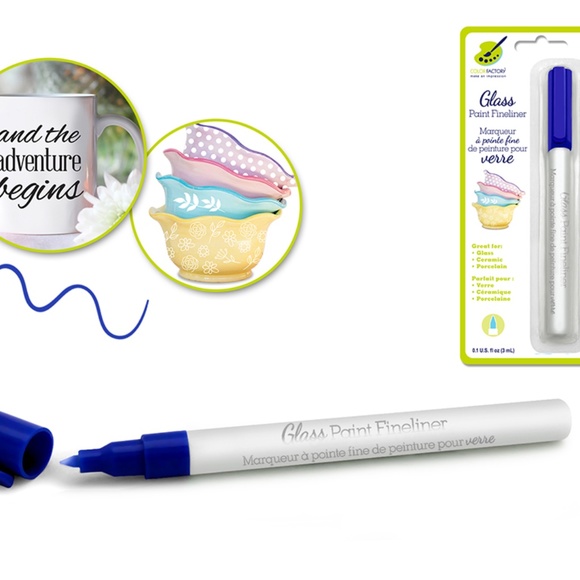 Glass Paint Fineliner Marker 3ml (Light Blue) - Picture 1 of 10